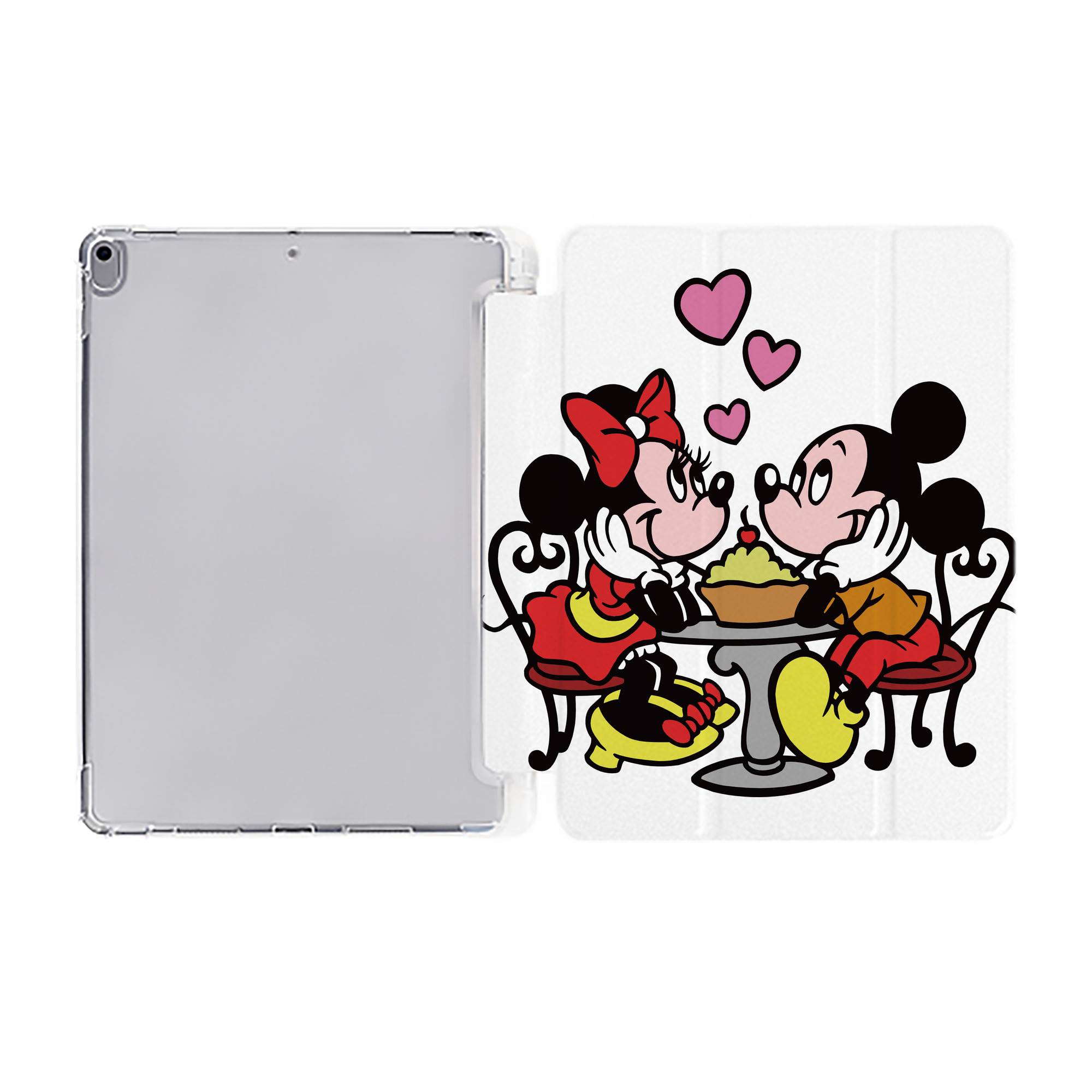（画像用） ミッキーマウス Mickey Mouse IPad ケース ペン収納付き 三つ折りスタンド PUレザー×シリコン 対応機種9.5/10.5/10.9インチ
